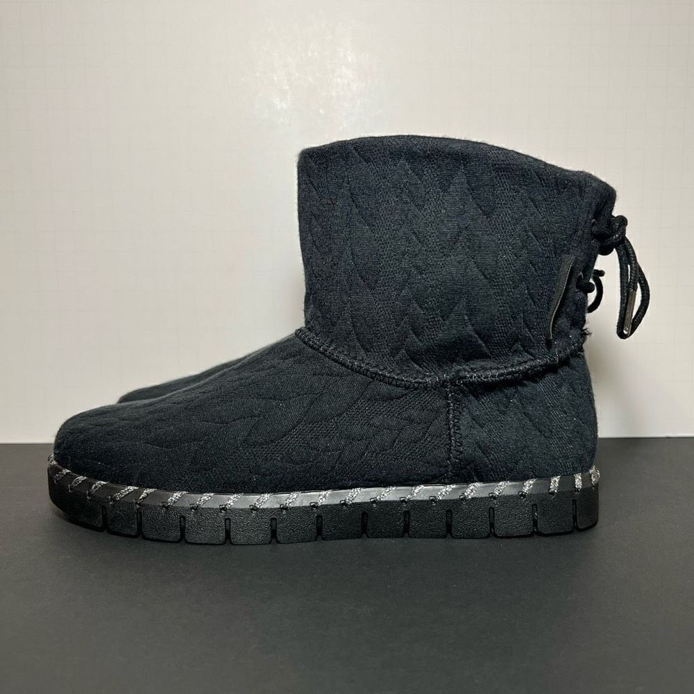 Womens MUK LUKS Flexi Hoboken Knit Dark Grey Memory Foam Ankle Boots / Size 7.5 - Picture 3 of 8
